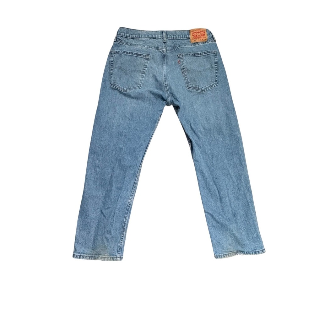 Levis 505 Regular Fit Jeans Mens W36 L28 Blue Straight Leg Denim 00505-1456